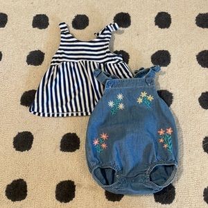 Carter’s Bundle - dress and jean romper